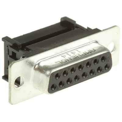 Amphenol Communications Solutions DFR 15 Way Right Angle 2.74 mm Pitch Cable D-Sub Connector Female L17DAFRA15S