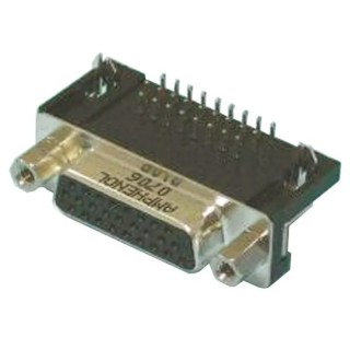 Amphenol Communications Solutions D-Sub Connector 26 Contacts Right Angle Through Hole, Thermoplastic Housing L77HD