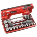 Facom 22-Piece 1/2 inch Drive 12 Point Socket Set Chrome Vanadium Steel S.360DBOX412