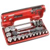 Facom 22-Piece 1/2 inch Drive 12 Point Socket Set Chrome Vanadium Steel S.360DBOX412
