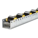 Interroll Heavy Duty Roller Track 50 mm Diameter, 51.3 mm Width, 962 mm Length BU50(9WHEELS)