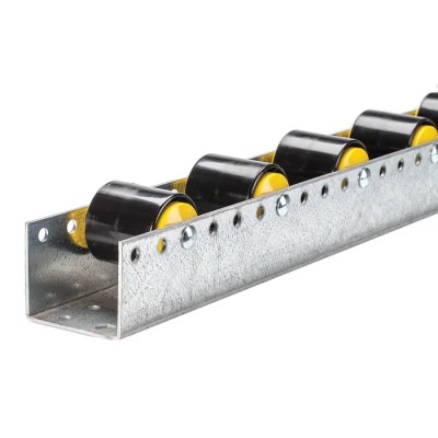 Interroll Heavy Duty Roller Track 50 mm Diameter, 51.3 mm Width, 962 mm Length BU50(9WHEELS)