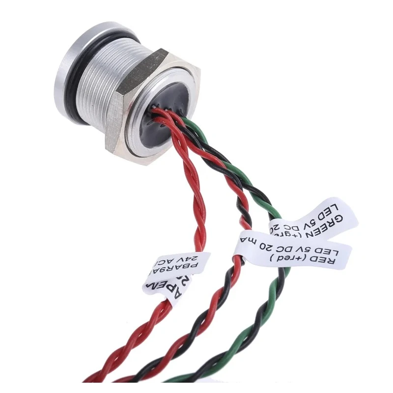 APEM Illuminated Momentary Piezo Switch, SPST, IP68 Flying Lead, 200mA, -40 to 75 °C 