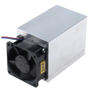 Fischer Elektronik Universal Rectangular Aluminium Heatsink with Axial Fan 0.2K/W 74 mm x 100 mm x 62 mm LA 6 100 24 V