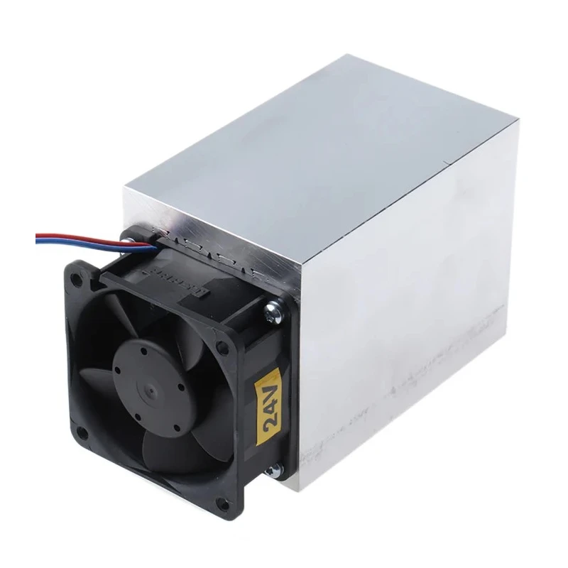 Fischer Elektronik Universal Rectangular Aluminium Heatsink with Axial Fan 0.2K/W 74 mm x 100 mm x 62 mm LA 6 100 24 V
