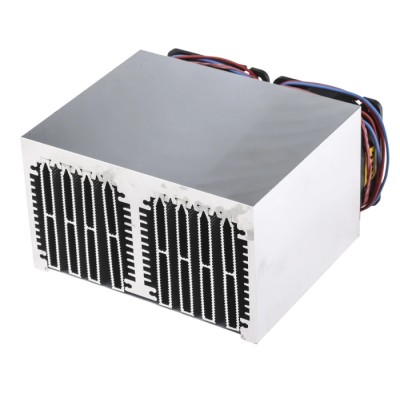 Fischer Elektronik Universal Rectangular Aluminium Heatsink with Fan 74 mm Height 100 mm Length 125 mm Width LA 7 100 24 V