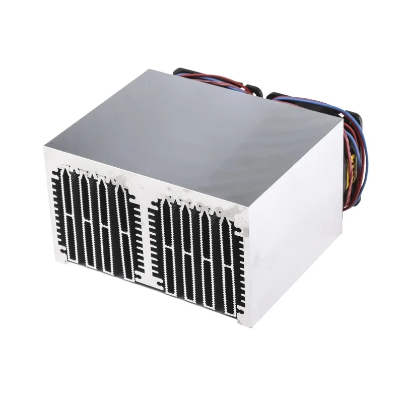 Fischer Elektronik Universal Rectangular Aluminium Heatsink with Fan 74 mm Height 100 mm Length 125 mm Width LA 7 100 24 V