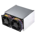 Fischer Elektronik Universal Rectangular Aluminium Heatsink with Fan 74 mm Height 100 mm Length 125 mm Width LA 7 100 24 V