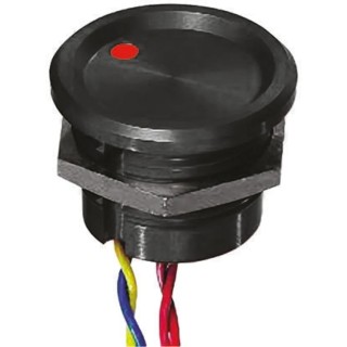 APEM Illuminated Piezo Switch, Momentary SPST Contact, IP68 Wire, 200mA Current, Operating -40°C to 75°C 