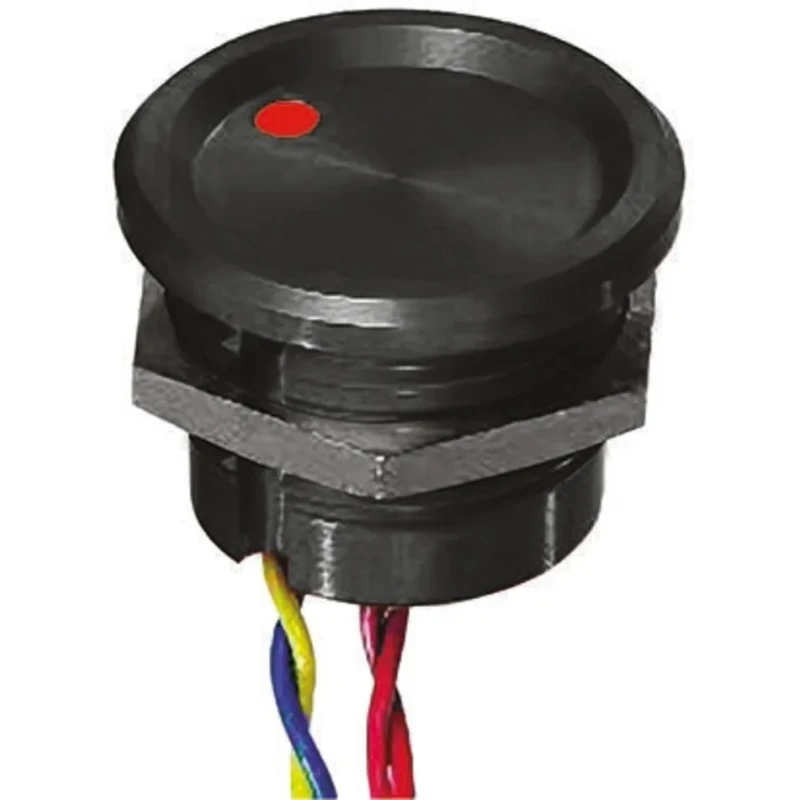 APEM Illuminated Piezo Switch, Momentary SPST Contact, IP68 Wire, 200mA Current, Operating -40°C to 75°C 