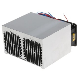 Fischer Elektronik Heatsink Universal Rectangular Aluminium with Fan 74mm Height 100mm Length 125mm Width LA 7 100 12 V