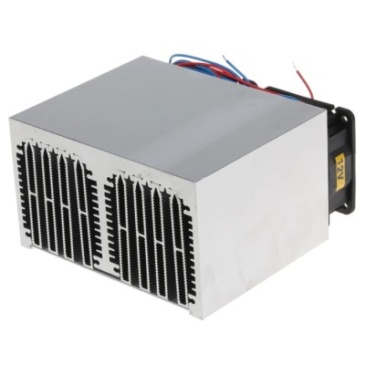 Fischer Elektronik Heatsink Universal Rectangular Aluminium with Fan 74mm Height 100mm Length 125mm Width LA 7 100 12 V