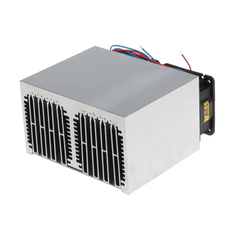 Fischer Elektronik Heatsink Universal Rectangular Aluminium with Fan 74mm Height 100mm Length 125mm Width LA 7 100 12 V