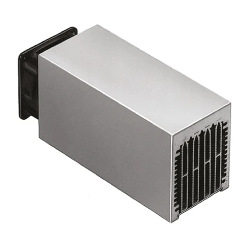 Fischer Elektronik Universal Rectangular Aluminium Heatsink with Axial Fan, Black Anodised Finish, 0.2K/W LA 6 100 12V