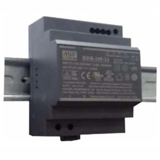 MEAN WELL Ultra Slim Switched Mode DIN Rail Power Supply 1-Phase AC/DC Input 85-370V, 12V DC 7.5A 90W HDR-100-12N