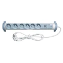 Legrand 1.5 m 6 Socket Type E Extension Lead 16A RoHS Compliant Grey Cable 0 503 92