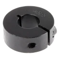 Huco Shaft Collar, One Piece Clamp Screw Fastening, Steel, Black Oxide Finish, Bore 12mm, Outside Diameter 28mm 046101012