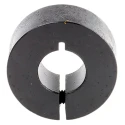 Huco Shaft Collar, One Piece Clamp Screw Fastening, Steel, Black Oxide Finish, Bore 12mm, Outside Diameter 28mm 046101012
