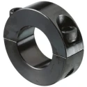 Huco Shaft Collar, Two Piece Clamp Screw Fastening, Steel, Black Oxide Finish, OD 34 mm, Width 13 mm, Model 046201015