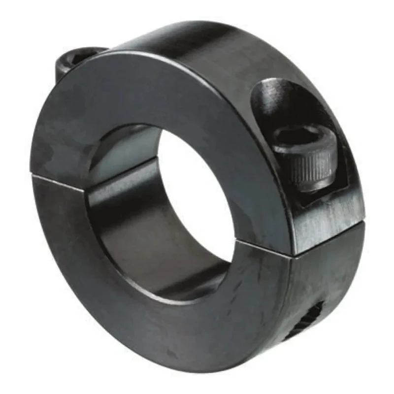 Huco Shaft Collar, Two Piece Clamp Screw Fastening, Steel, Black Oxide Finish, OD 34 mm, Width 13 mm, Model 046201015