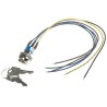APEM Key Switch DPST Latching 4A 28V DC 125V AC 2-Position Flat-Key Round Bezel JD9O126W