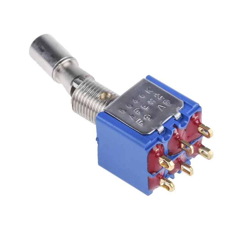 APEM Panel Mount Toggle Switch On-On DPDT Solder Lug Terminal 24 V dc 250 V ac 5646ADBK2V