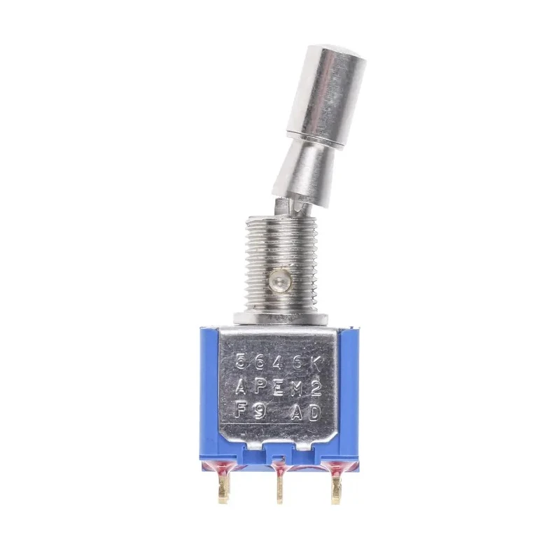 APEM Panel Mount Toggle Switch On-On DPDT Solder Lug Terminal 24 V dc 250 V ac 5646ADBK2V