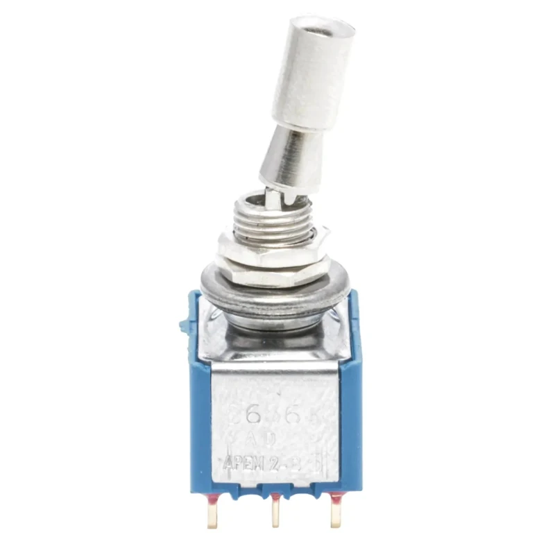 APEM Toggle Switch Panel Mount On-On 3PDT Solder Lug Terminal 24 V dc 250 V ac 5656ADBK2V