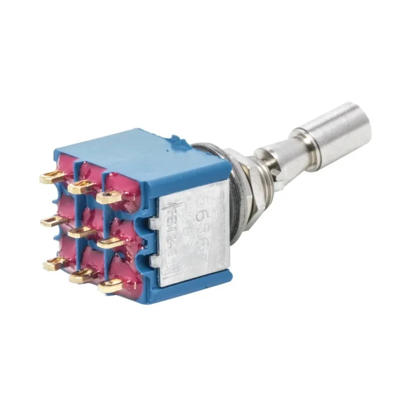 APEM Toggle Switch Panel Mount On-On 3PDT Solder Lug Terminal 24 V dc 250 V ac 5656ADBK2V