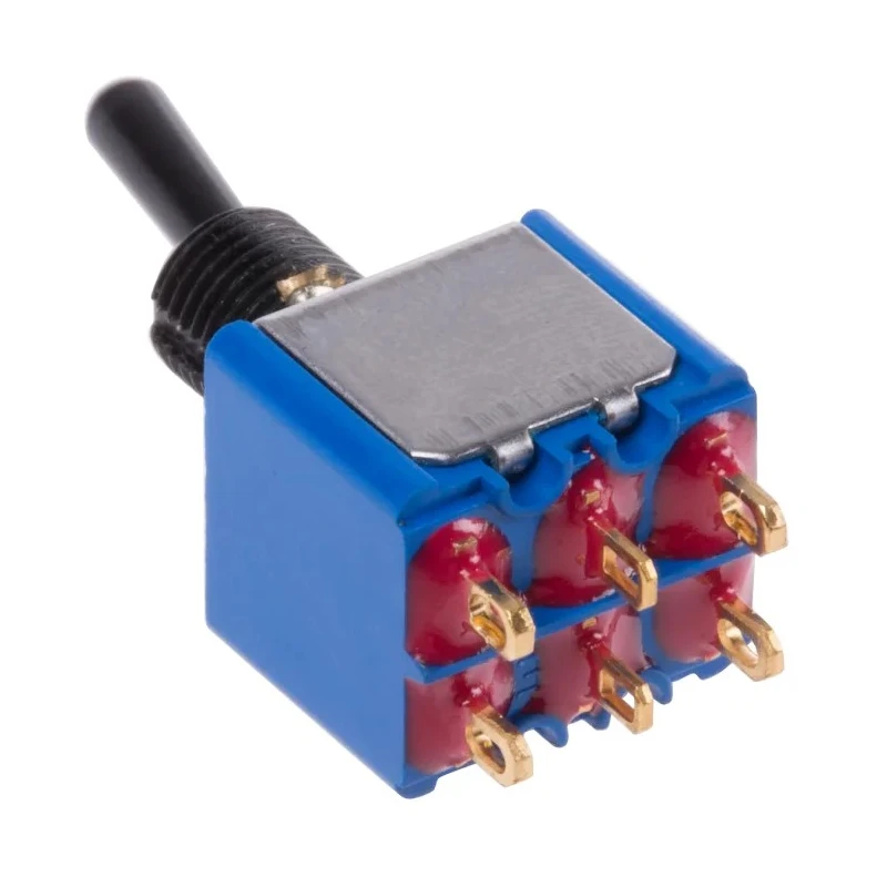 APEM Panel Mount Toggle Switch, On-On, DPDT, Solder Lug Terminal, 24V dc, 250V ac 5646ADBGK