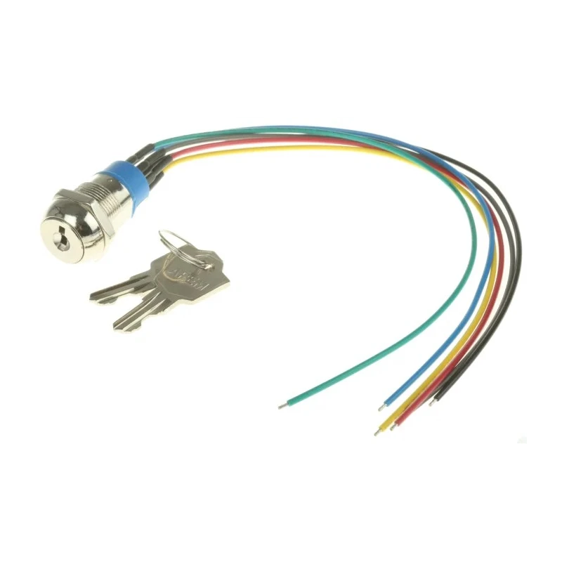 APEM Key Switch DPST Momentary 4A 2 Positions Zinc Alloy Housing 28V DC 125V AC JD10B126W