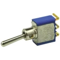 APEM Toggle Switch PCB Mount On-On SPST 24 V dc 250 V ac Nickel Plated Brass Actuator 5236WCDB