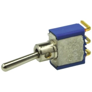 APEM Toggle Switch PCB Mount On-On SPST 24 V dc 250 V ac Nickel Plated Brass Actuator 5236WCDB
