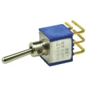 APEM Toggle Switch PCB Mount On-On DPST 24 V DC 250 V AC Nickel Plated Brass Actuator 5246WCDB