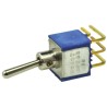 APEM Toggle Switch PCB Mount On-On DPST 24 V DC 250 V AC Nickel Plated Brass Actuator 5246WCDB