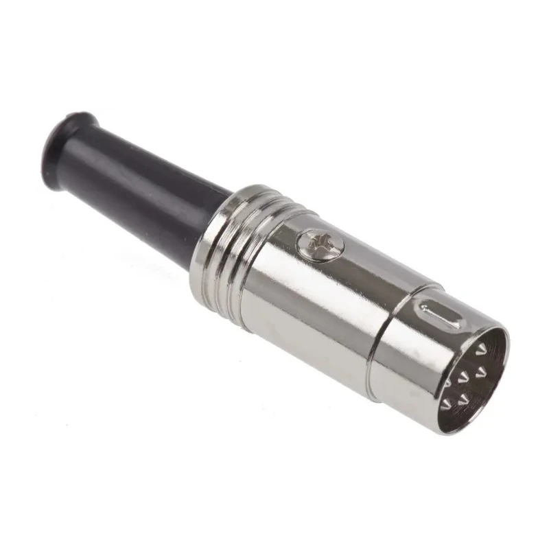 RS PRO 6 Pole Straight Standard DIN Plug DIN 45322 4A 60V ac Screw Cable Male 692-5481