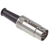 RS PRO 6 Pole Straight Standard DIN Plug DIN 45322 4A 60V ac Screw Cable Male 692-5481