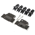 HARTING D-Sub Series Metal Right Angle D-Sub Backshell 25 Way Strain Relief 09670250333