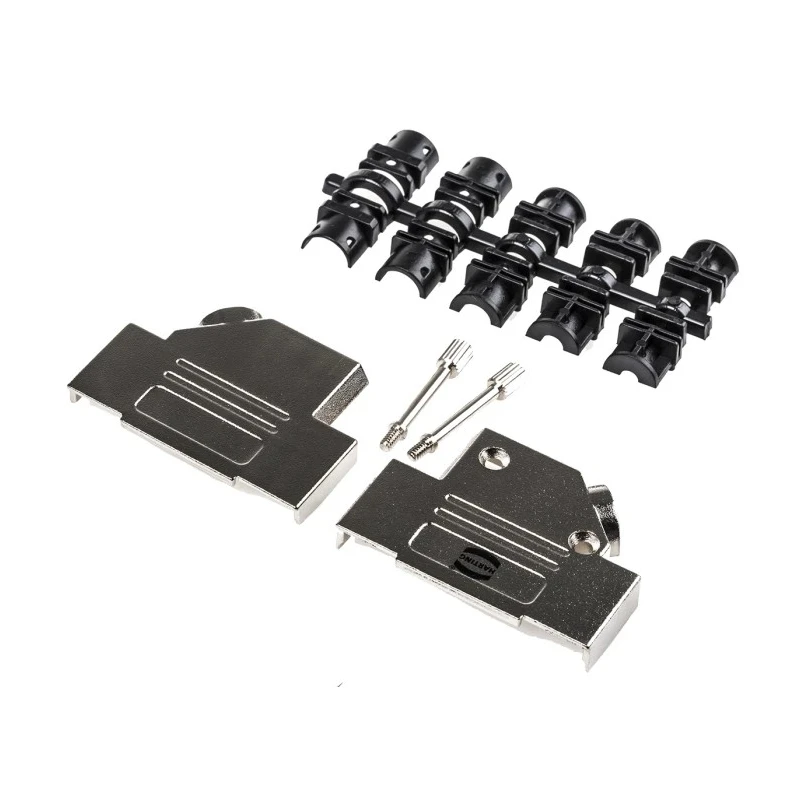 HARTING D-Sub Series Metal Right Angle D-Sub Backshell 25 Way Strain Relief 09670250333