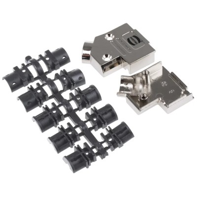 HARTING D-Sub Series Metal Right Angle D-Sub Backshell 9 Way Strain Relief 09670090333