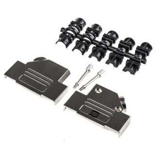 HARTING D-Sub Series Metal Right Angle D-Sub Backshell 25 Way Strain Relief 09670250333