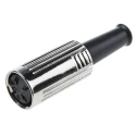 RS PRO 3 Pole Straight Standard DIN Socket 60V AC 4A Cable Female 692-5425