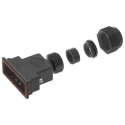 HARTING D-Sub Waterproof Series Polymer Straight D-Sub Backshell, 25 Way Strain Relief 09670250438