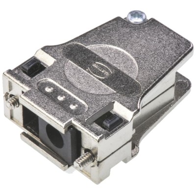 HARTING D-Sub Series Metal Right Angle D-Sub Backshell 9 Way Strain Relief 09670090334