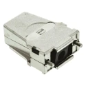 HARTING Metal Straight D-Sub Backshell 9 Contacts Strain Relief Silver IP67 09670090344
