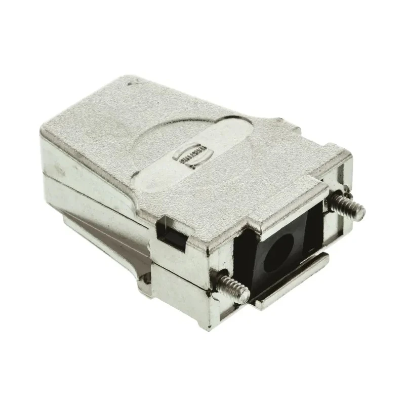 HARTING Metal Straight D-Sub Backshell 9 Contacts Strain Relief Silver IP67 09670090344