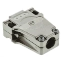 HARTING Metal Straight D-Sub Backshell 9 Contacts Strain Relief Silver IP67 09670090344