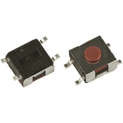 APEM Brown Tactile Switch SPST Momentary 50mA 12V DC Through Hole DTSMW67NV