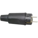 Kopp IP44 Black Cable Mount 2P Straight Mains Connector, 16A, 250V IP44