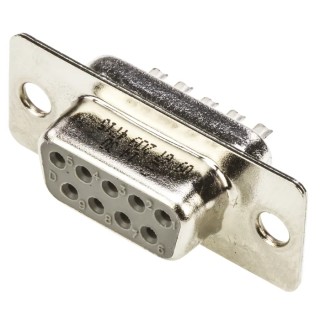 HARTING D-Sub 9 Way Straight 2.77 mm Pitch Panel Mount D-Sub Connector with Flange Female 09672094715